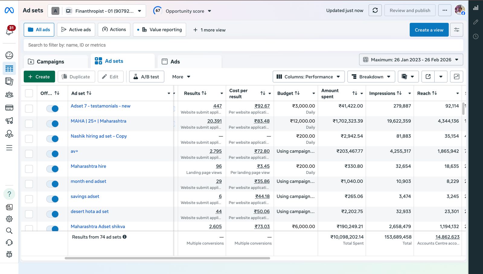 Ads Manager Proof